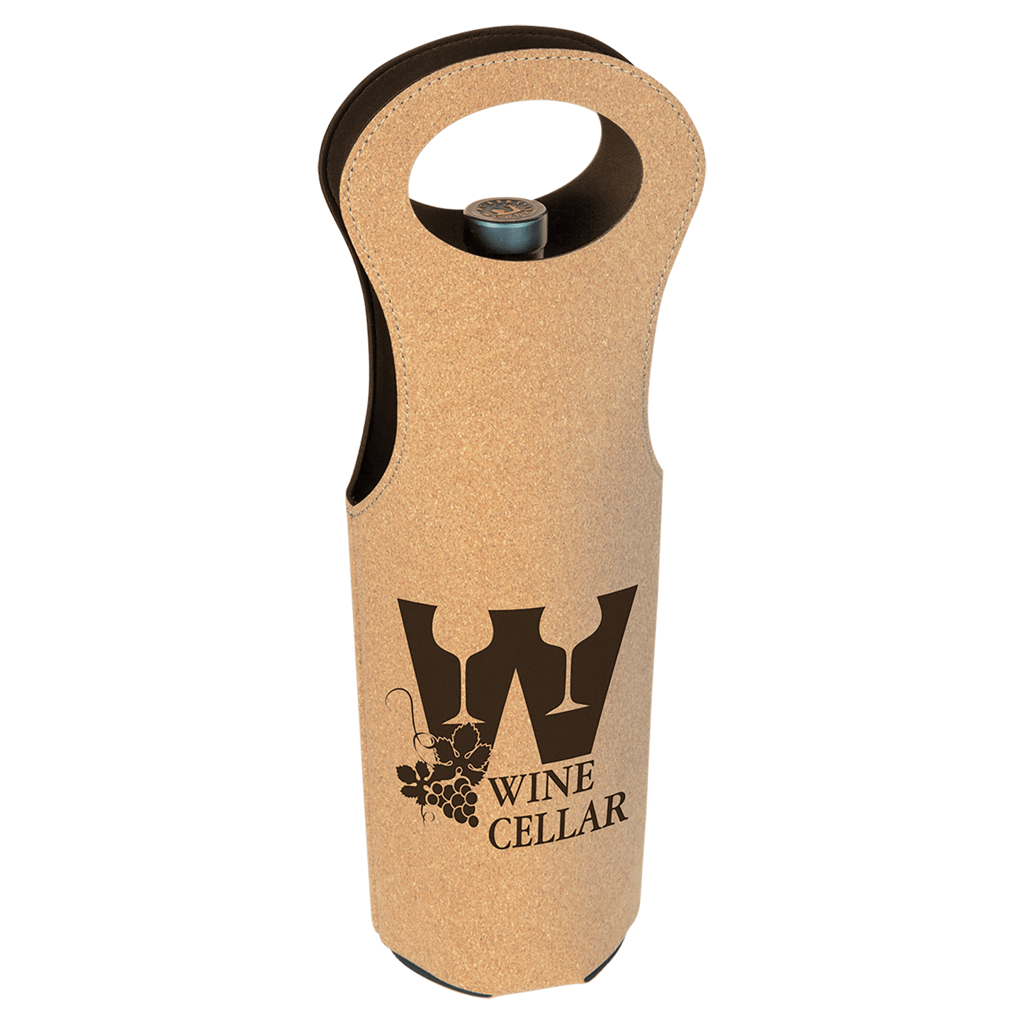 Branded Leatherette Wine Tote