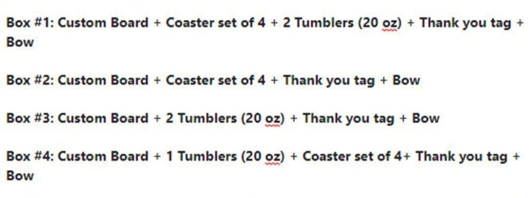 Custom Closing Gift Set- Acopa Marble and Acacia Wood