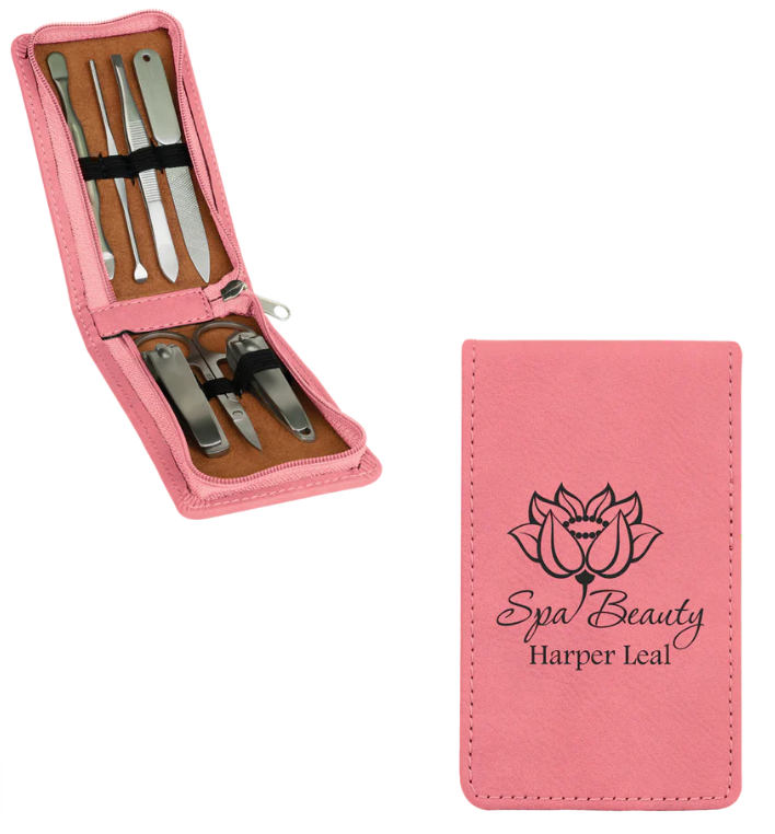 Branded Leatherette Manicure Set