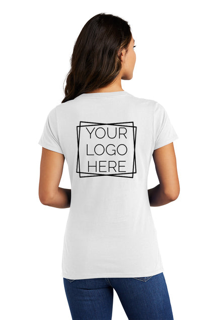 Branded Double Sided V-Neck Women's Tee